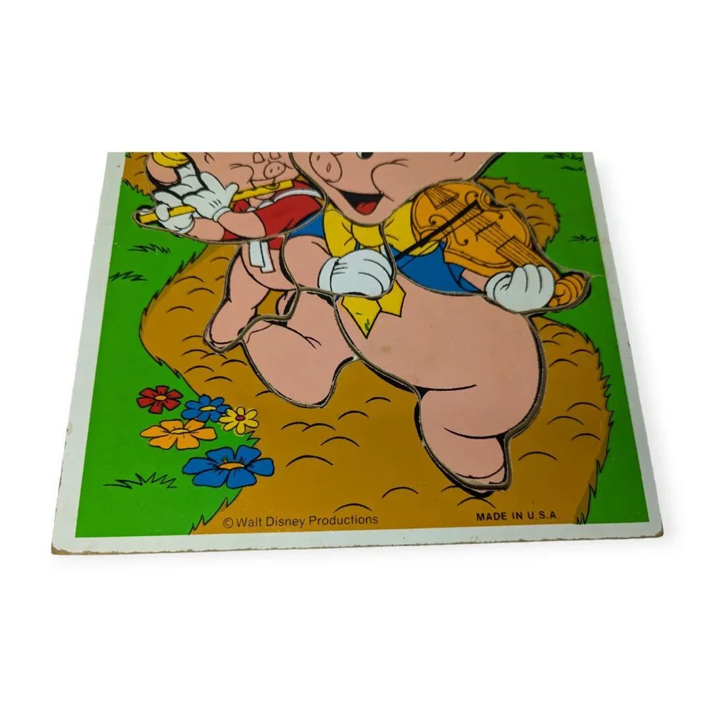 Vintage Playskool Disney 3 Little Pigs Puzzle